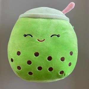 Squishmallow Sevda Green Boba 7.5" Kellytoy Soft Plush Foodie